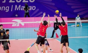 十五运会男排U20小组赛：山东队保持不败战绩