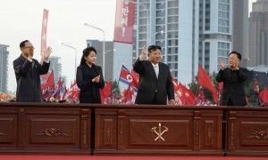 朝鲜的这次典礼上,金正恩女儿没有坐在第一排